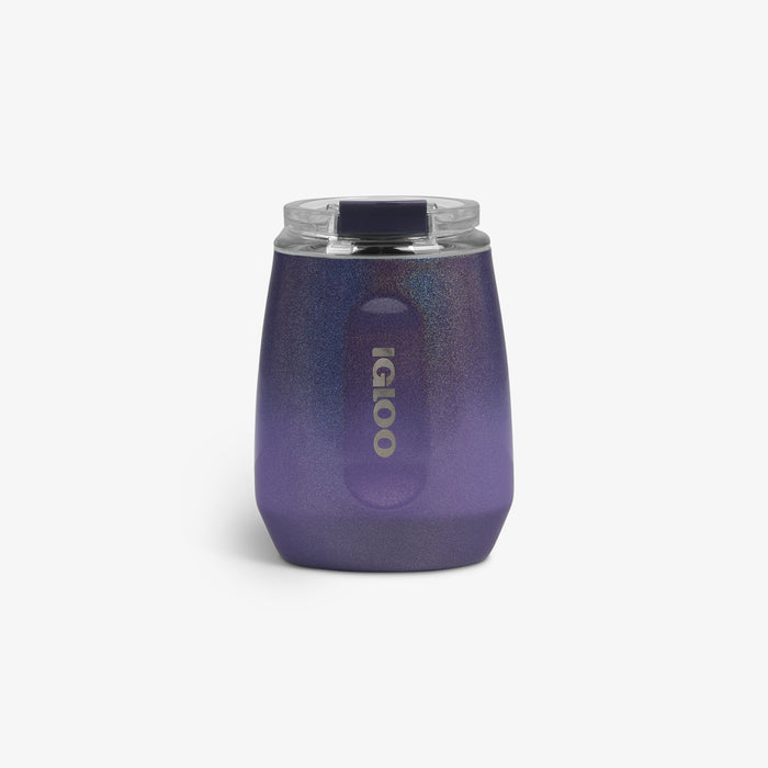 Front View | 10 Oz Wine Tumbler::Gradient Grape::Double-wall, vacuum-insulated