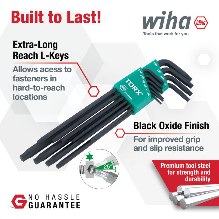 10 Piece Torx Long Arm L-Key Set