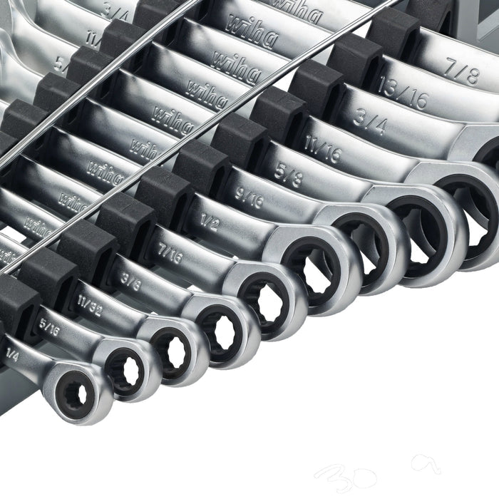12 Piece Combination Ratchet Wrench Set - SAE