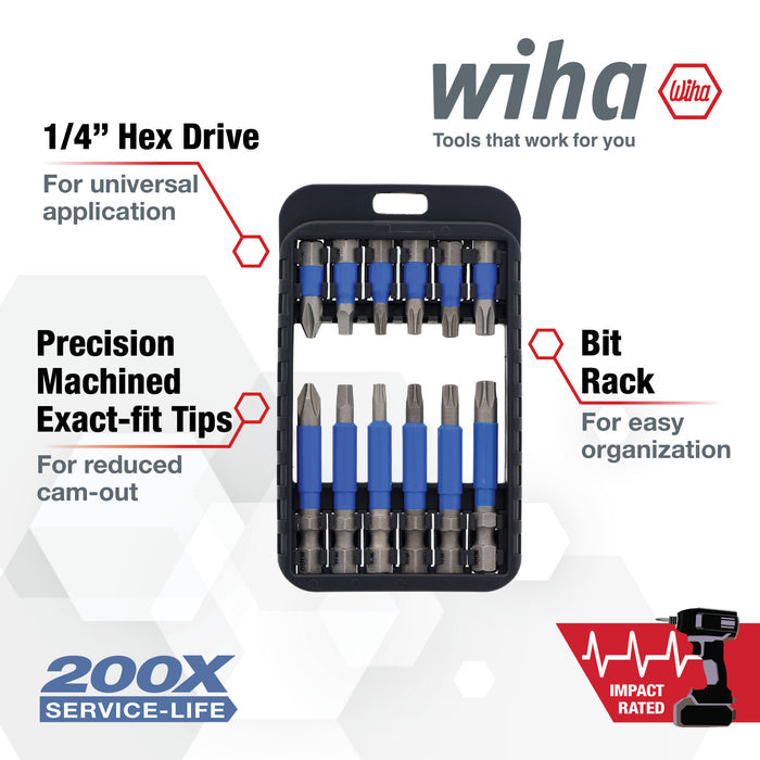 12 Piece TerminatorBlue Impact Driver Bit Set