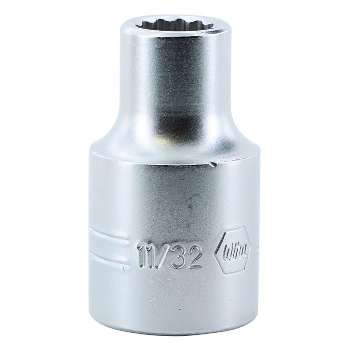 Wiha 33808 12 Point - 1/2" Drive Deep Socket 11/32"