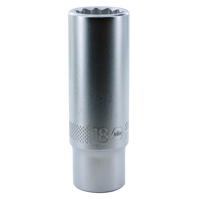 Wiha 33874 12 Point - 1/2" Drive Deep Socket 18.0mm