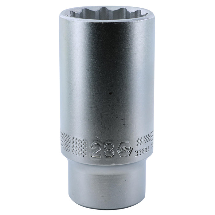 Wiha 33884 12 Point - 1/2" Drive Deep Socket 28.0mm