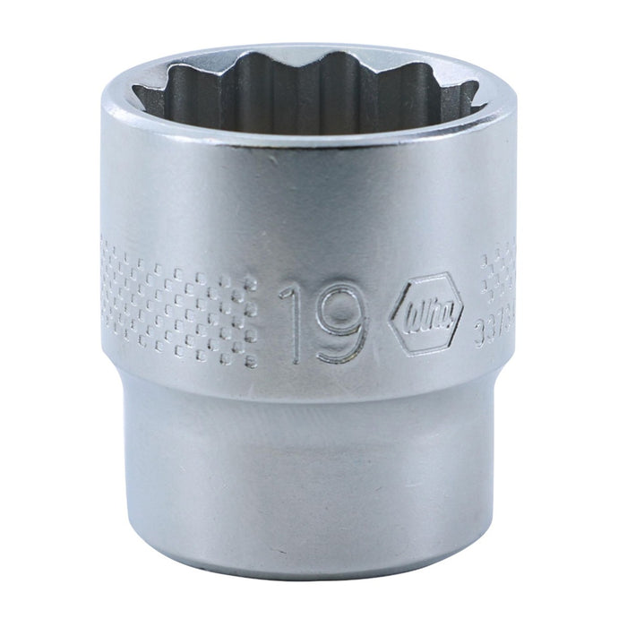 Wiha 33734 12 Point - 3/8 Inch Drive Socket - 19.0mm