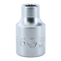 Wiha 33721 12 Point - 3/8 Inch Drive Socket - 6.0mm