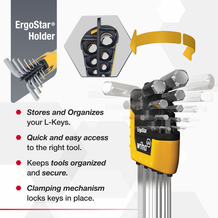13 Piece MagicRing Ball End Hex L-Key Set - Inch