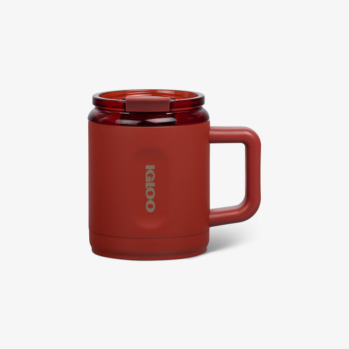 Front View | 15 Oz Ceramic-Lined Coffee Mug::Amber::Double-wall, vacuum-insulated