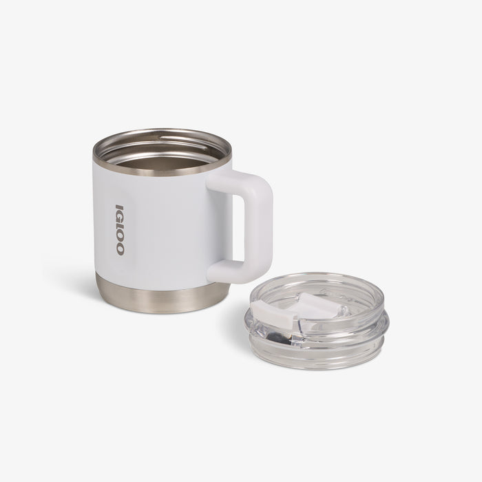 Lid Off View | 15 Oz Coffee Mug::White::Double-wall, vacuum-insulated