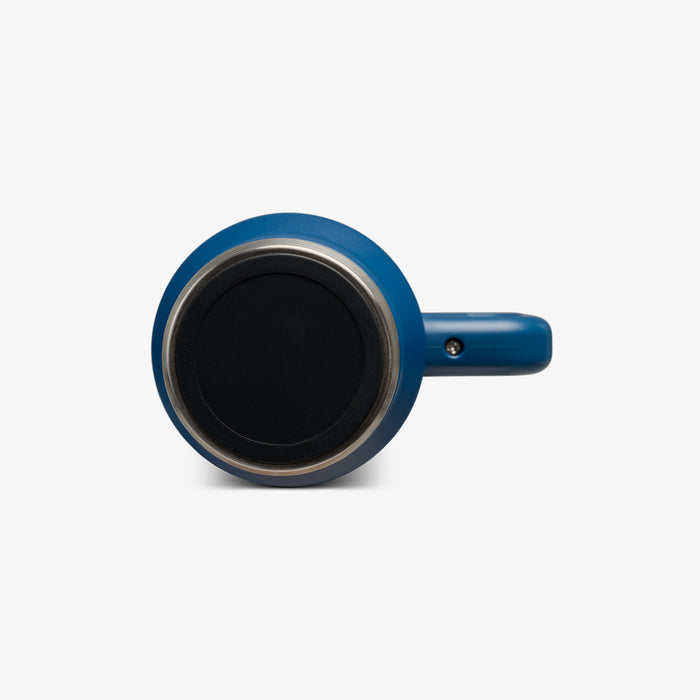 Bottom View | 18 Oz Flip ‘n’ Sip Travel Mug::Blue Shale::Built-in coaster