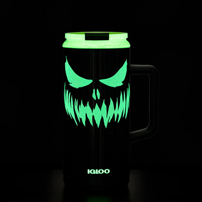 Angle View | 1L Beer Mug::Spooky Glow::Glows in the dark