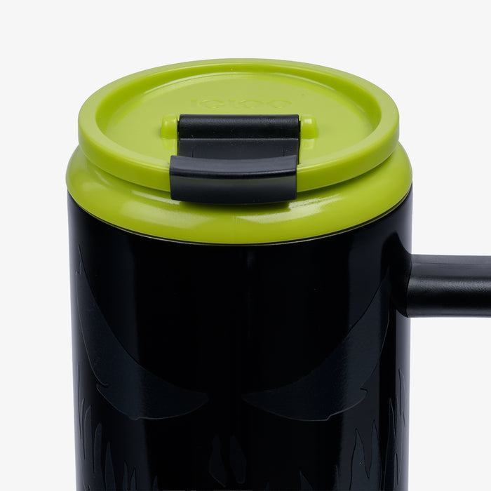 Lid Closed View | 1L Beer Mug::Spooky Glow::Leakproof Flip ‘n’ Sip lid