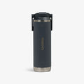 Front View | 20 Oz Flip ‘n’ Sip Tumbler::Carbonite::Fits in standard cup holders