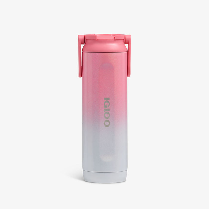 Front View | 20 Oz Sport Sipper Bottle::Gradient Pink::Fits in standard cup holders