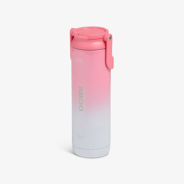 Angle View | 20 Oz Sport Sipper Bottle::Gradient Pink::No-look-sip indicator