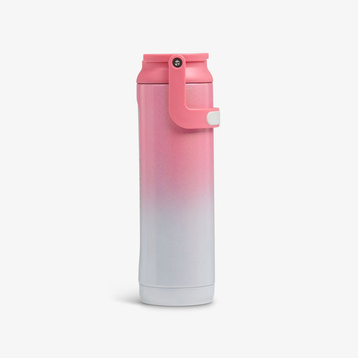 Profile View | 20 Oz Sport Sipper Bottle::Gradient Pink::Tuck Tight handle