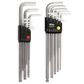22 Piece Ball End Hex L-Key Set - Inch - Metric