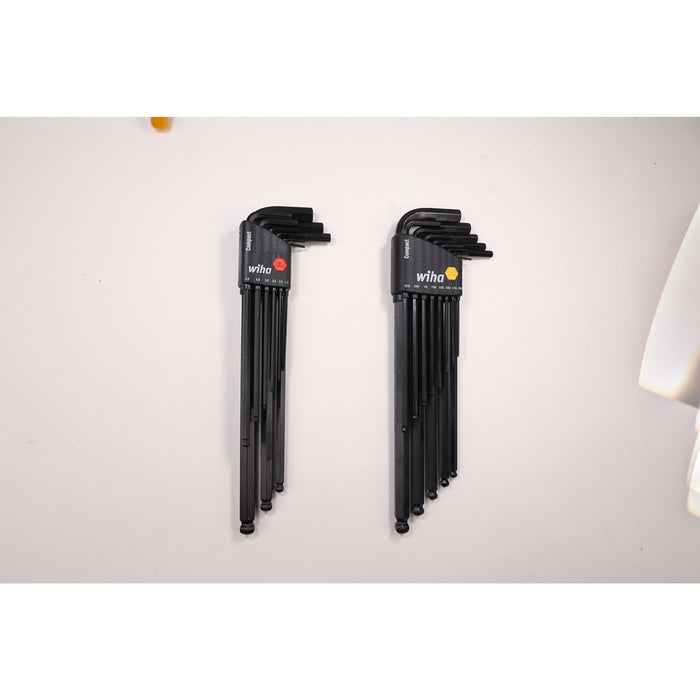 22 Piece Ball End Long Arm Hex L-Key Set - Metric - Inch