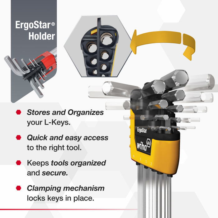 22 Piece MagicRing Ball End Hex L-Key Set - Inch, Metric