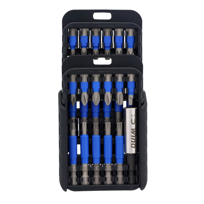 24 Piece TerminatorBlue Impact Driver Bit Set with Belt Clip