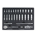27 Piece 1/4" Drive Professional Standard and Deep Socket Tray Set - Metric