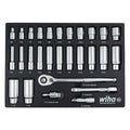 28 Piece 1/2" Drive Professional Standard and Deep Socket Tray Set - SAE