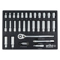 29 Piece 1/2" Drive Professional Standard and Deep Socket Tray Set - Metric