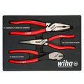 Wiha 34680 3 Piece Classic Grip Pliers and Cutters Tray Set