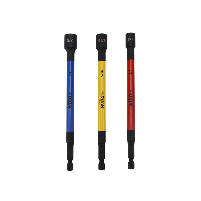 3 Piece Color Coded Magnetic Nut Setter SAE Set