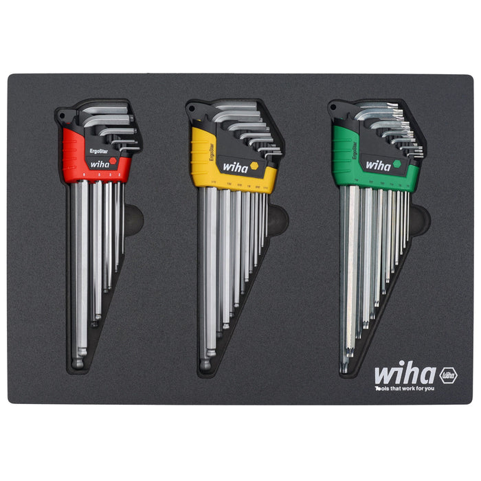 35 Piece ErgoStar L-Key Tray Set - Hex Metric, Hex SAE, Torx