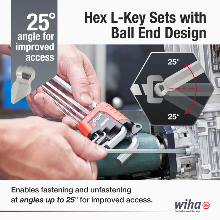 35 Piece ErgoStar L-Key Tray Set - Hex Metric, Hex SAE, Torx