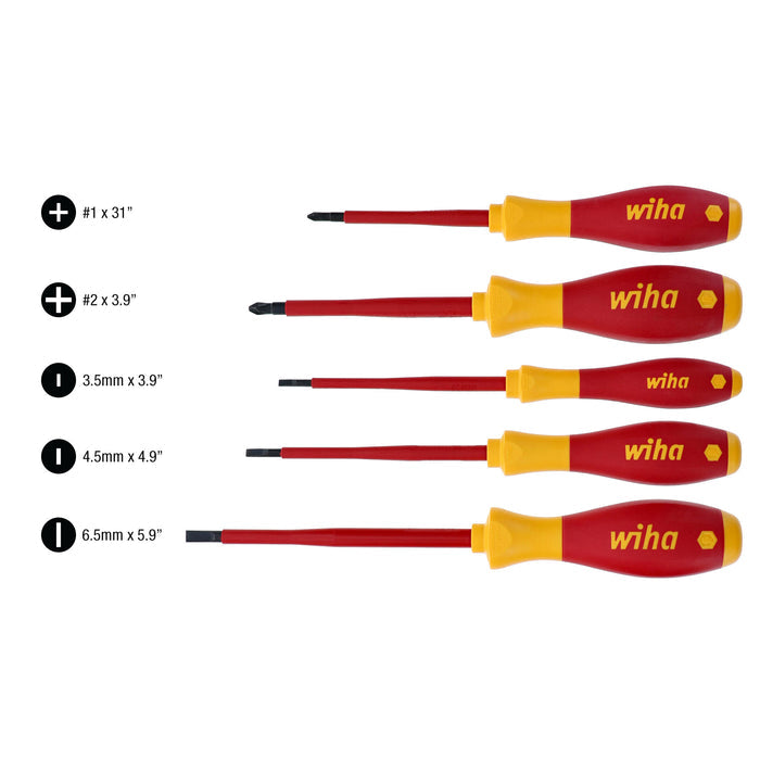 5 Piece Insulated SoftFinish Screwdriver Set