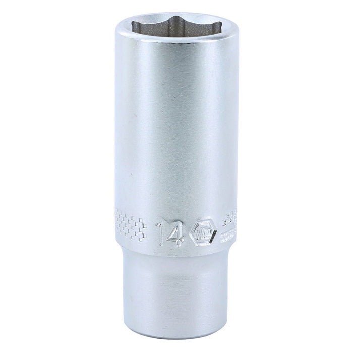 Wiha 33351 6 Point - 1/4 Inch Drive Deep Socket - 14.0mm x 50mm