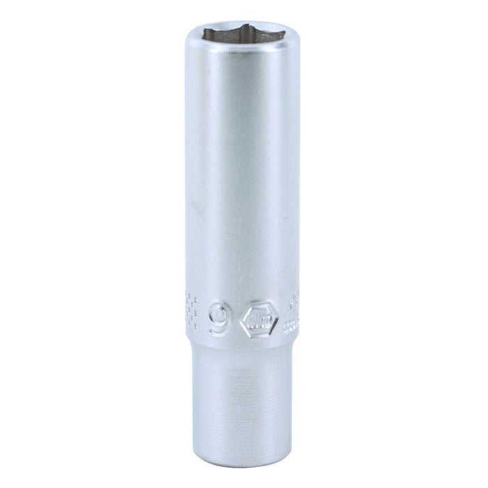 Wiha 33346 6 Point - 1/4 Inch Drive Deep Socket - 9.0mm x 50mm