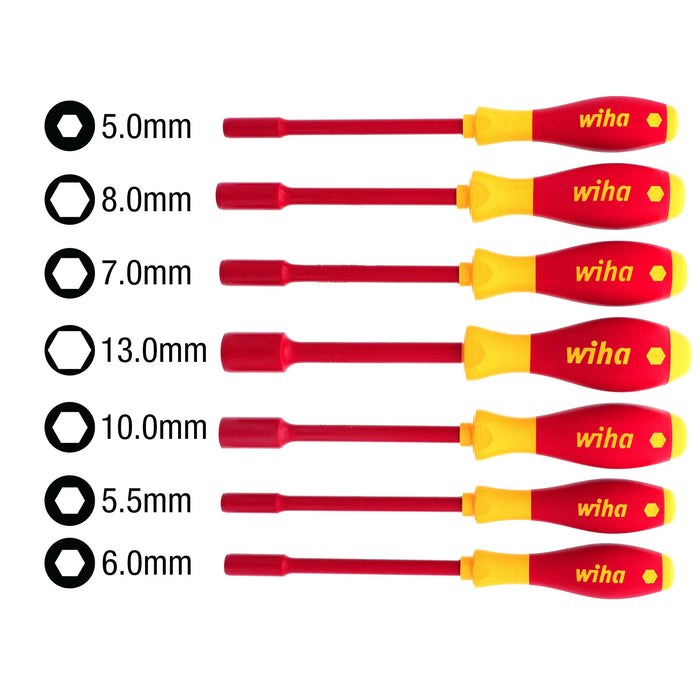 7 Piece Insulated SoftFinish Nut Driver Set - Metric