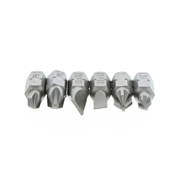 7 Piece SoftFinish Stubby Bit Holder Set - Slotted, Phillips, PoziDriv