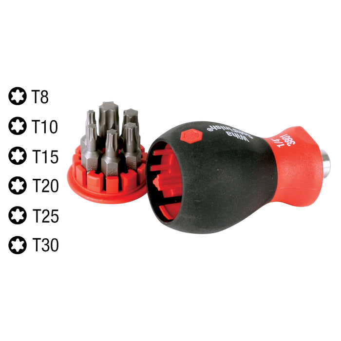 7 Piece SoftFinish Stubby Bit Holder Set - Torx