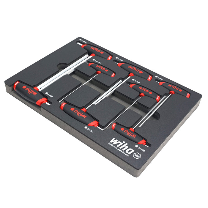 8 Piece SoftGrip Dual Drive Hex Metric T-Handle Tray Set