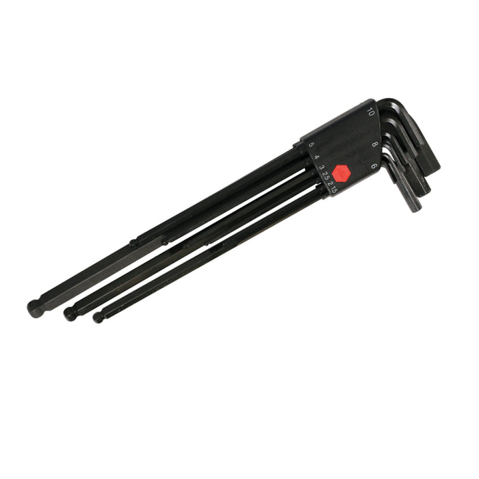 Wiha 36990 9 Piece Ball End Long Arm Hex L-Key Set - Metric