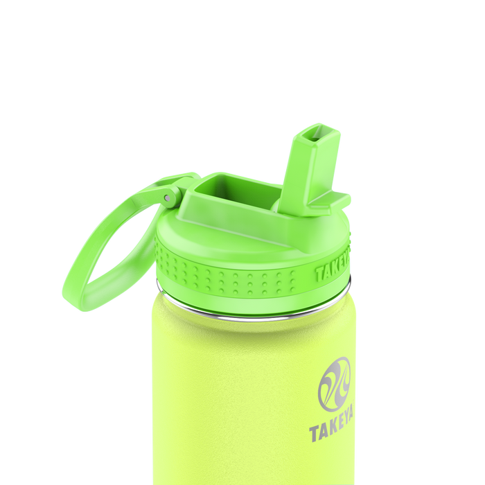 actives-kids-glow-in-the-dark-water-bottle-with-straw-lid-q0 51075-Actives-Kids-Straw-18-GID-LightningGreen-closeup.png