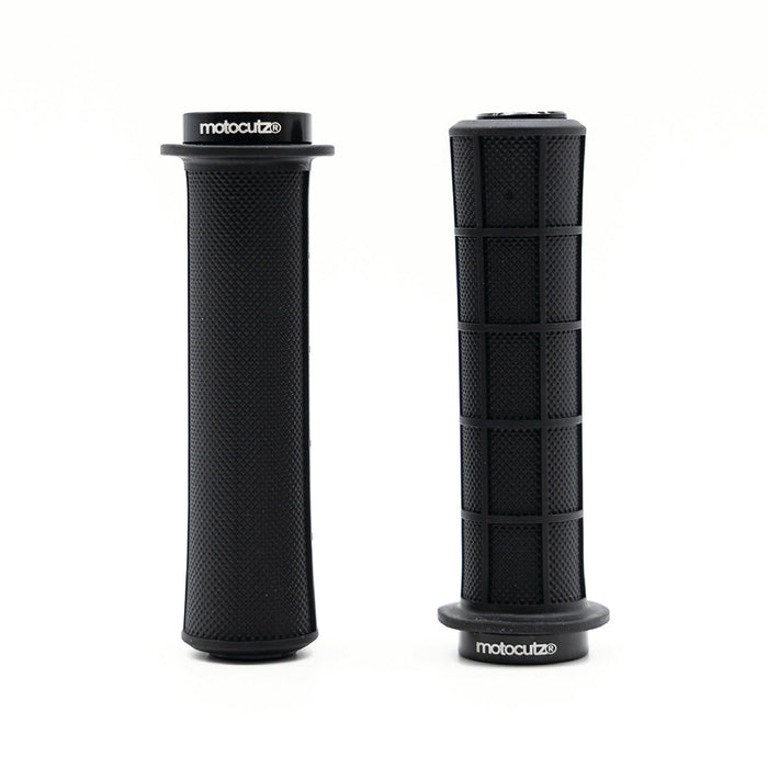 MotoCutz Mid Flange Bolt-On Grips in Black