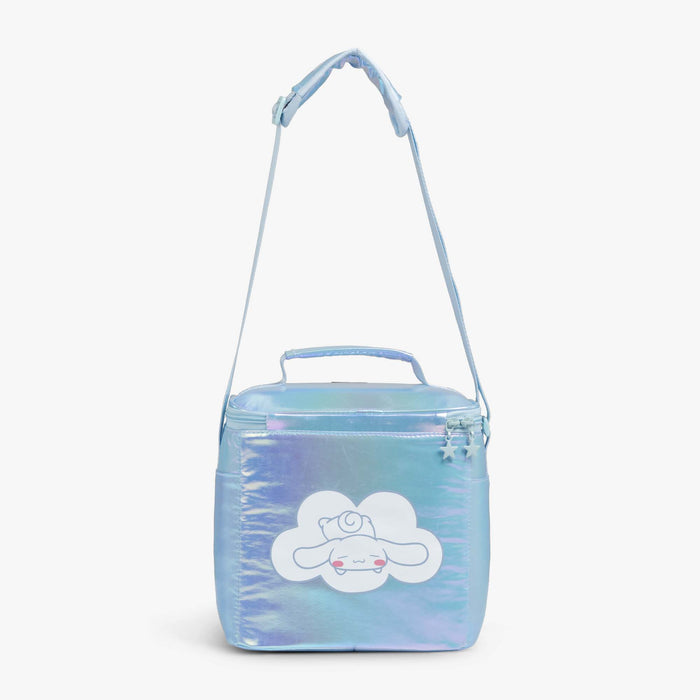 Back View | Cinnamoroll™ Square Lunch Cooler Bag::::Iridescent exterior fabric