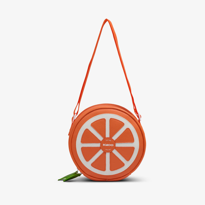 Stap View | Citrus Crossbody Cooler Bag::Orange::Adjustable crossbody strap