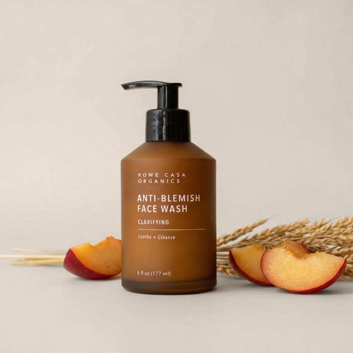 Apply natural face wash daily to acne-prone skin to cleanse excess oil and help with breakouts.