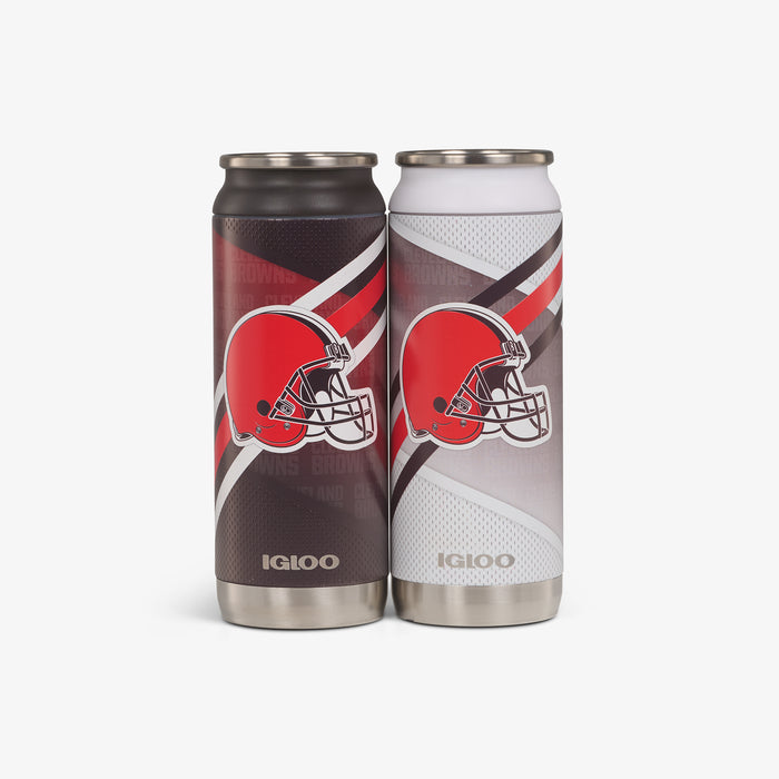 Front View | Cleveland Browns Home & Away 16 Oz Can 2-Pack::::Set of 2