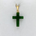 Cruz en Oro 18k y Piedra Jade