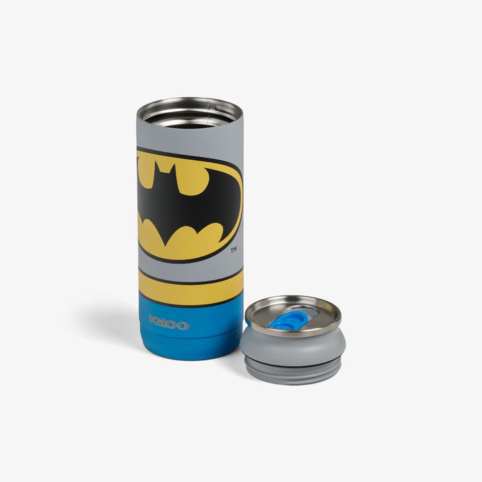Lid Off View | DC Super Heroes Batman™ 16 Oz Can::::Double-wall, vacuum-insulated
