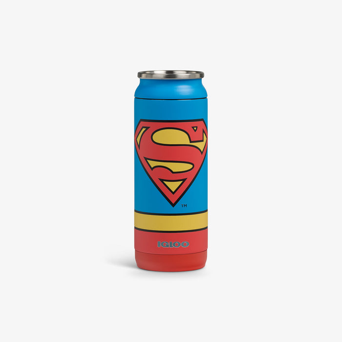 Front View | DC Super Heroes Superman™ 16 Oz Can::::Matte 3D Superman print