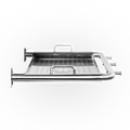 Pit Boss Deluxe Side Shelf. Completely silver.
