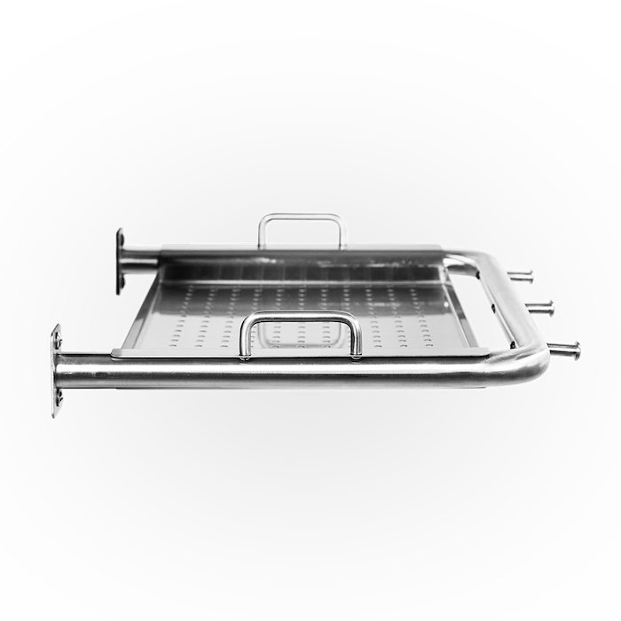 Pit Boss Deluxe Side Shelf. Completely silver.