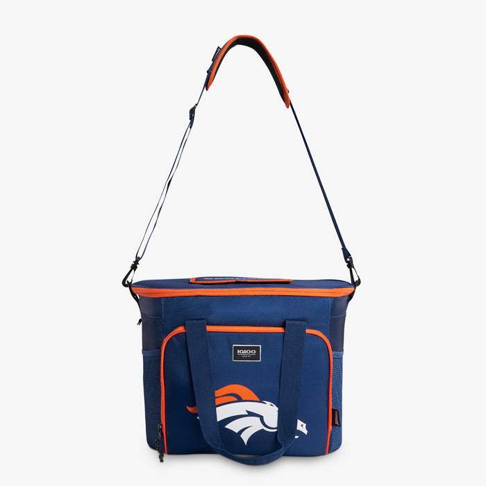 Strap View | Denver Broncos Tailgate Tote::::Adjustable, padded shoulder strap